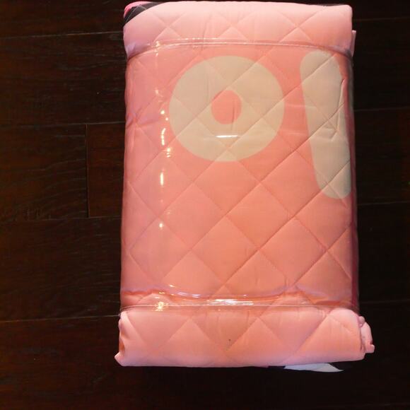 NEW Jay Franco Hello Kitty Pink Stripes & Hearts Twin Size Quilt & Sham Set - Picture 6 of 9